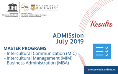 Rezultate concurs de admitere – sesiunea iulie 2019